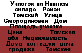 Участок на Нижнем складе › Район ­ Томский › Улица ­ Смородиновая › Дом ­ 64 › Площадь участка ­ 400 › Цена ­ 350 000 - Томская обл. Недвижимость » Дома, коттеджи, дачи продажа   . Томская обл.